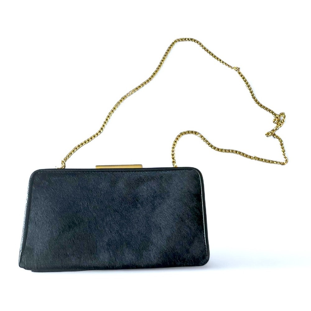 Banana republic genuine cow hide leather clutch formal wedding holiday purse